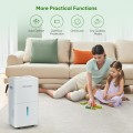 POYANK 4500 Sq. ft 75 Pint Dehumidifier for Basement, Dehumidifiers with Drain Hose for Home Bedroom Bathroom Large Room, Auto Defrost& Drain, 24H Timer, 1.59 Gallon Water Tank, Dry Clothes