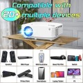 Mini WIFI Projector 1080P FHD Supported Portable Outdoor Movie Projector