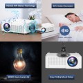 Projector with Wifi and Bluetooth 5.1, Portable Outdoor Mini Projector 1080P Full HD